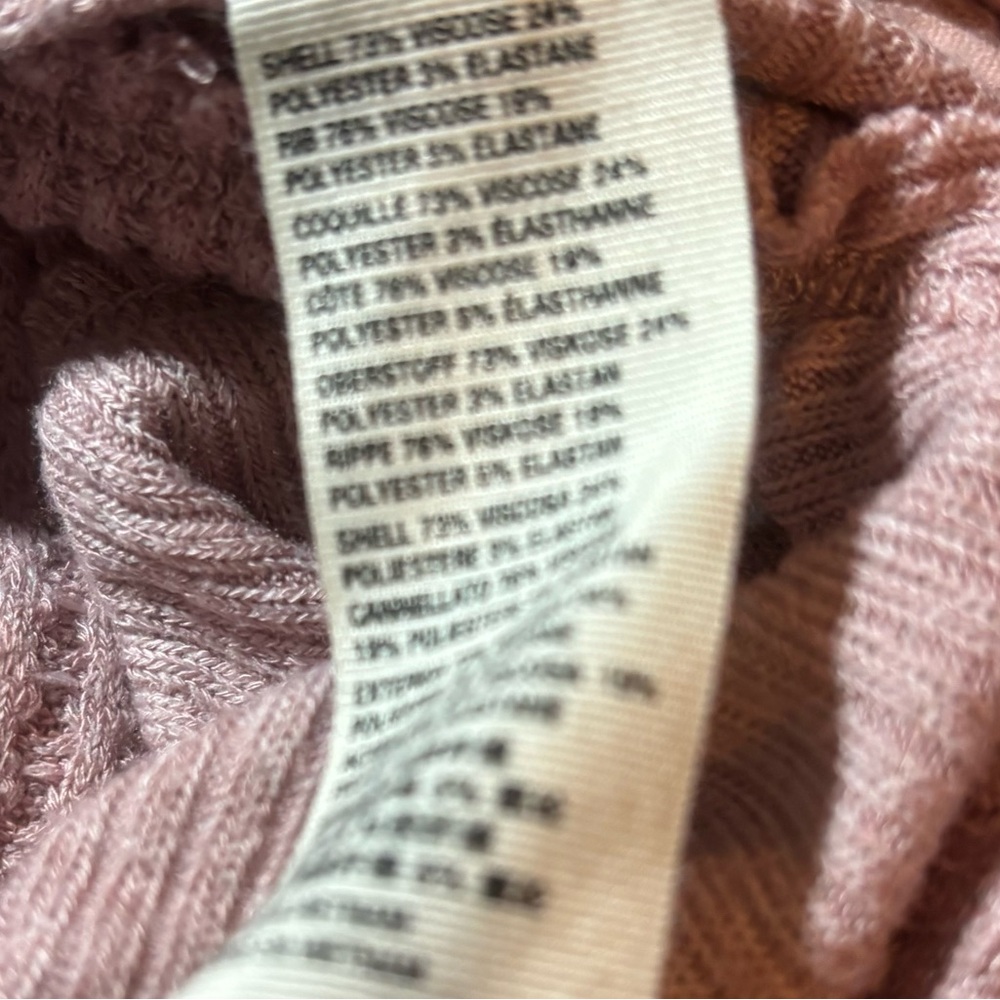 Free People We The Free Santa Clara Thermal Rose Top Sz Smalll Oversized - Picture 8 of 9